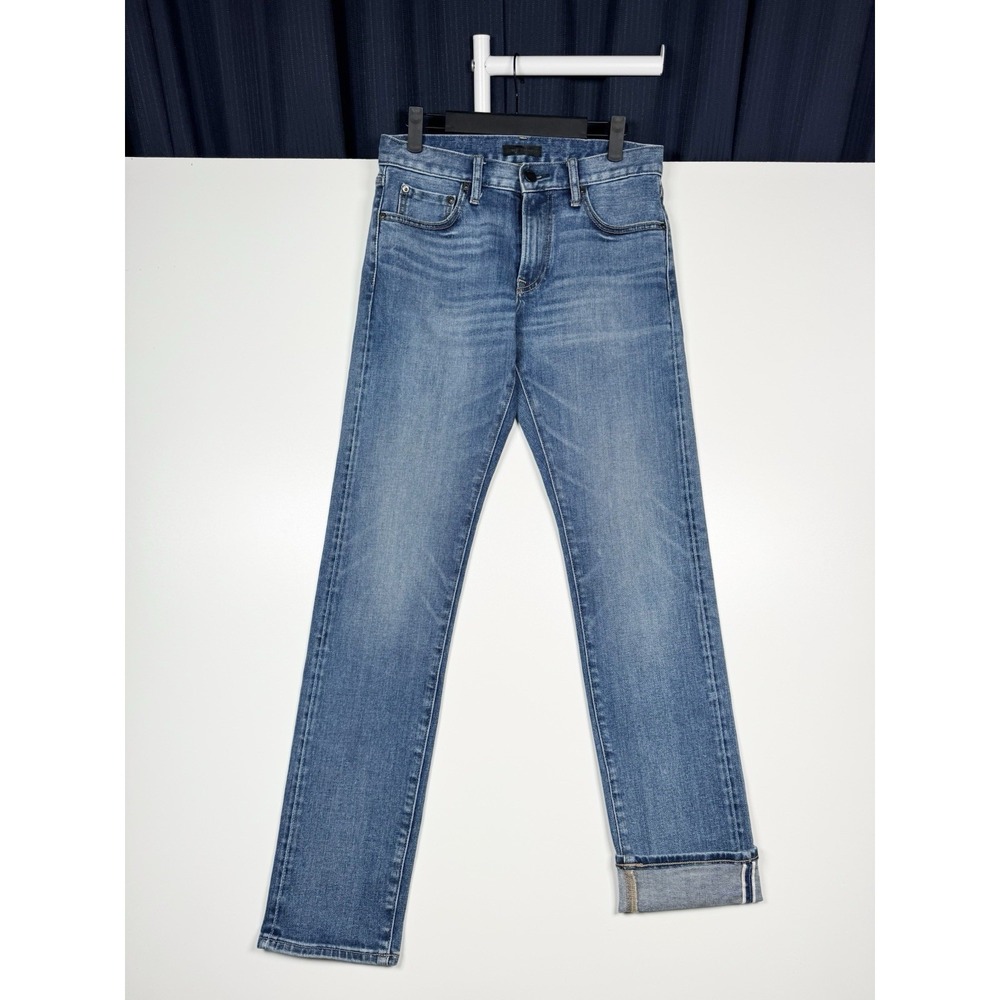 Uniqlo Jeans Mens 28x32 Slim Fit Selvedge Denim Medium Light Wash Blue